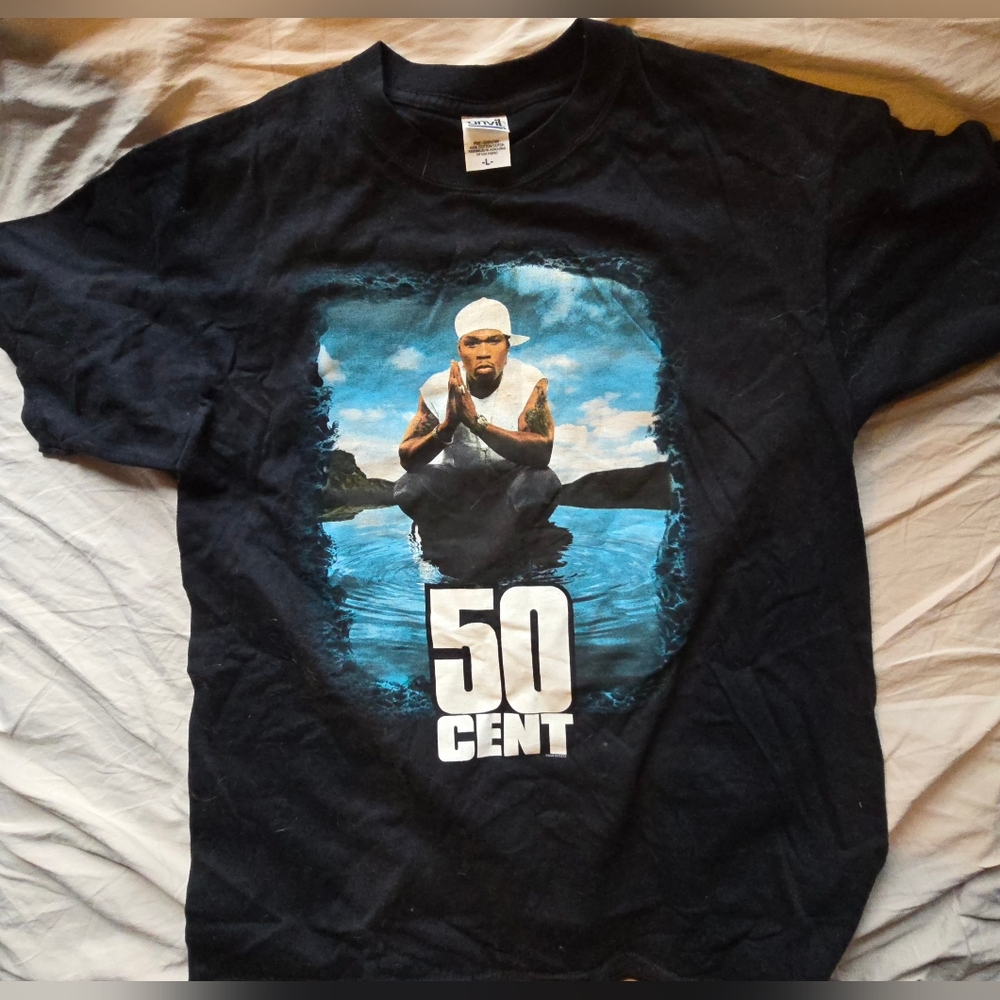 Vintage Fifty Cent On The Shore T Shirt - Large